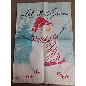 NEW Home & Garden 1pc Double Sided Let It Snow Snowmen Garden‎ Flag 12x18